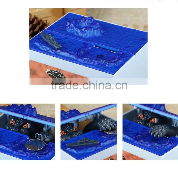 Latest Arrival Music Fancy Godzilla Stealing Money Piggy Bank, Electric Decorative Novelty Monster Coin Bank For Kids photo-4