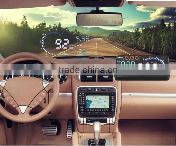 Hot-selling New Colorful Big 5.5 Display Screen Car HUD Head Up Display OBD2 Feul Comsuption/Speed/Tire Pressure Alarm Car HUD photo-6