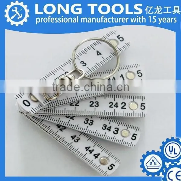 Customize Promotional Measure Plastic Folding Ruler With Keychain photo-3