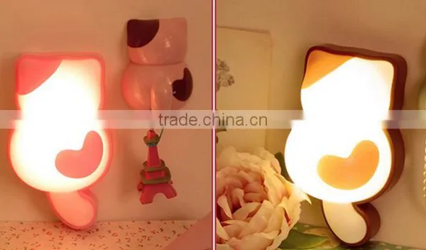 Fashion Cat Shaped 4pcs/set Decorative Motion Sensor Led Night Light photo-3