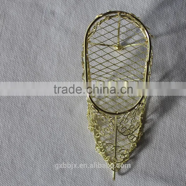Rustic Vintage Style Iron Wire Metal High Heel Pumps Shoe Basket Decor photo-6