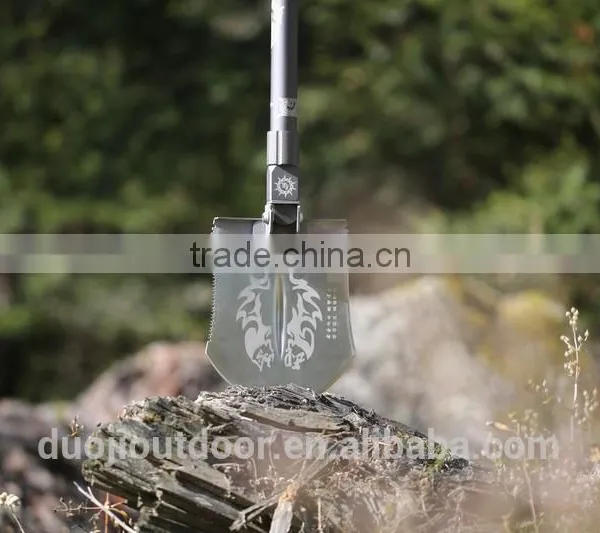 Innovative Multi-function Compact Emergency Gear With Shovel Knife Hoe and Flashlight photo-3