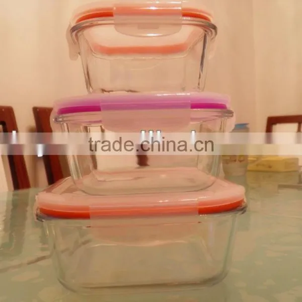clear glass food container set