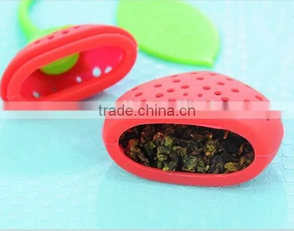 Hot Selling Silicone FDA Standard Tea Infuser Strawberry Tea Strainer photo-2