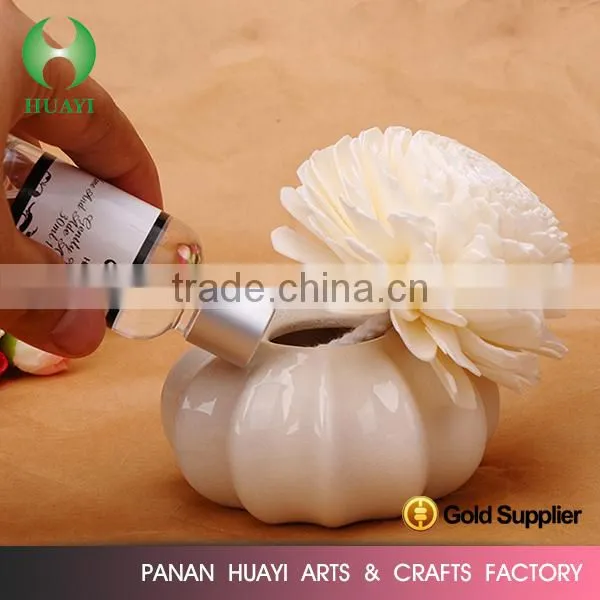 Reed Diffuser Handmade White Sola Wood Perfume Flowers 8CM