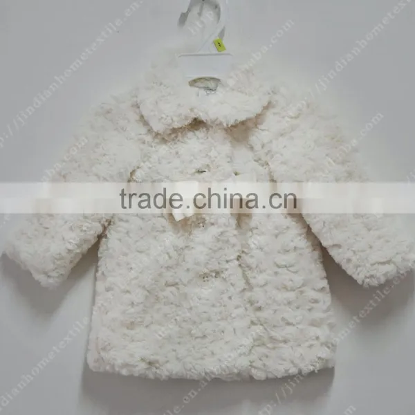Winter Fur Coat for Baby Girls/cute Baby Fur Coat With Bow