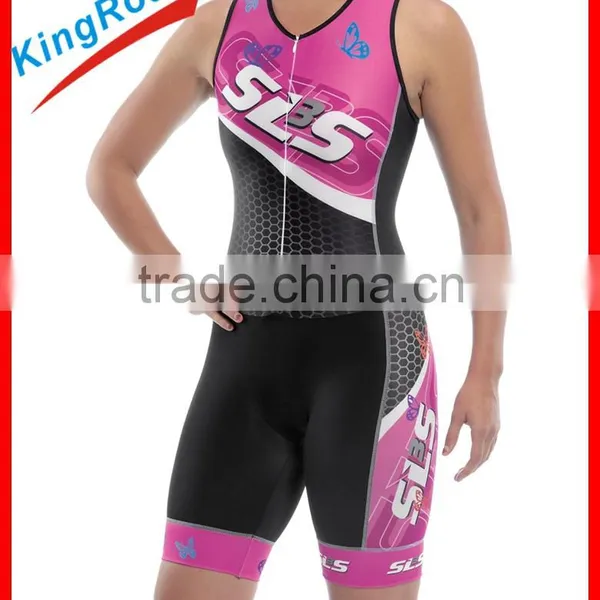 Top Selling Custom-made Ladies Tri Kits, Ykk Full Length Hidden Zippers, Comfortable Material for Tri Suits