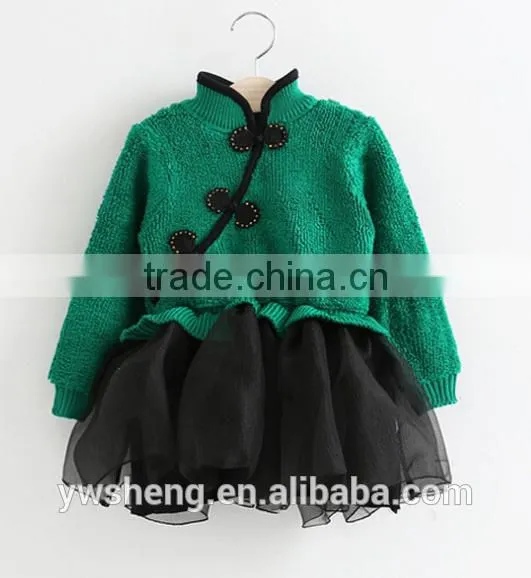 Girls Knitted Sweater Children Winter Paragraph Clothing Princess Tulle Skirt New Year Christmas Fancy Dress photo-2