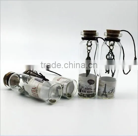 Big Glass Cork Wishing Bottle With Eiffel Tower Charms Custom Printing Logo Washing Bottles Girlfriend Birthday Gifts 2016 photo-2