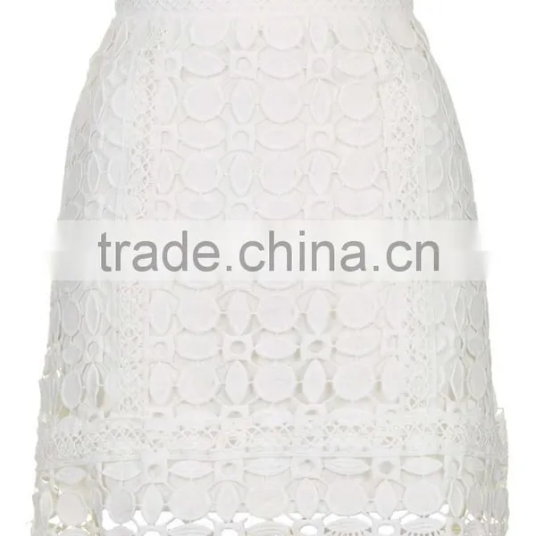 New Arrival Women Lace Skirts 2016 Guipure A Line Above Knee Fashionable Crochet Skirts photo-3