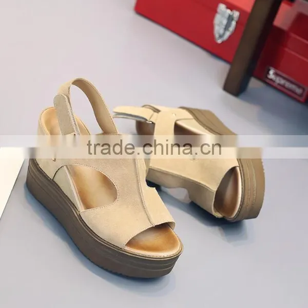Zm50101b Summer Lady pu Sandal Flange Women Height Increasing Shoes photo-5