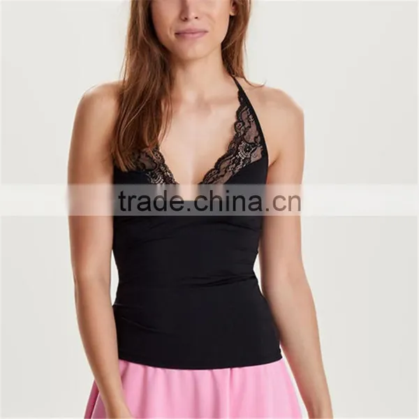 V Neck Cami With Contrast Border Summer Fashion Women Vest/tank Top photo-4