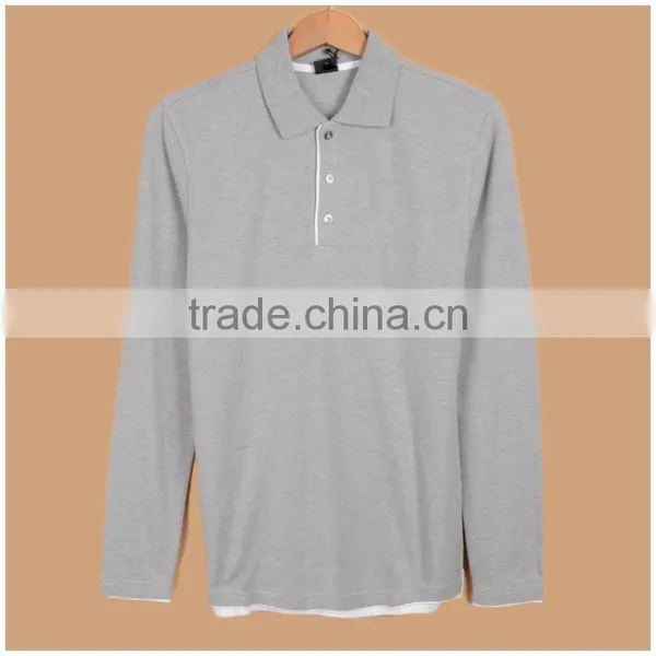 Factory Wholesale Custom Collar High Quality Mens Long Sleeve Polo Shirts photo-3