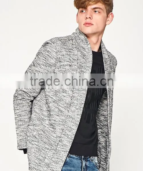 Mens Fashion Chunky Wool Heavy Knit Thick Cardigan Sweater From OEM Factory photo-3