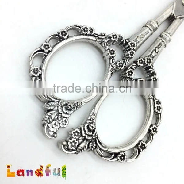 Stainless Steel Fancy Scissors European Vintage Floral Scissors Sewing Shears Tools photo-2
