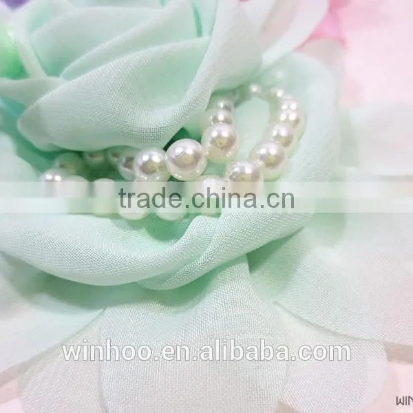 Cheapest Elastic Headband With Fabric Flower, Korea Fashion, Full of Elegance, China Wholesale photo-3
