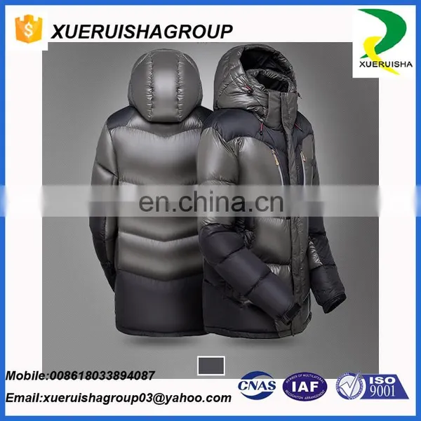 Outdoor Sport Camping Thicken Grey Goose Down Filled Jacket photo-3