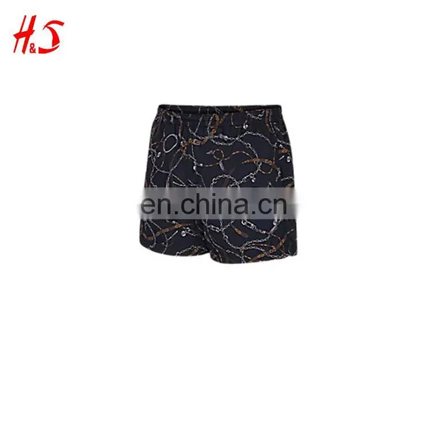 100%polyester Beach Printed Shorts With Chains in Brown photo-2