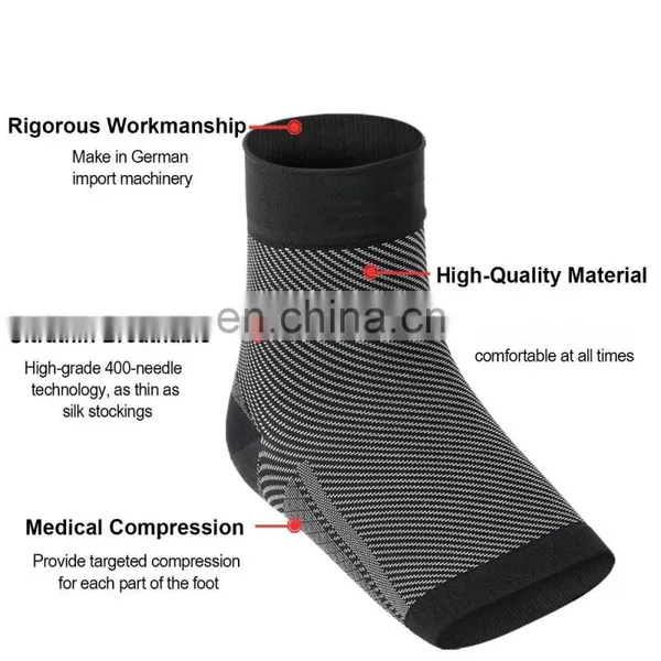 Copper Compression Recovery Foot Sleeves Plantar Fasciitis Support Socks#YLW-03 photo-4