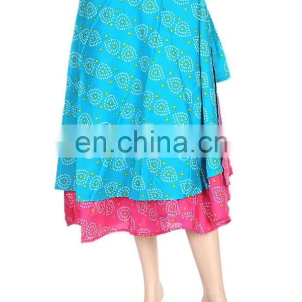 Reversible Silk Wrap Skirt -