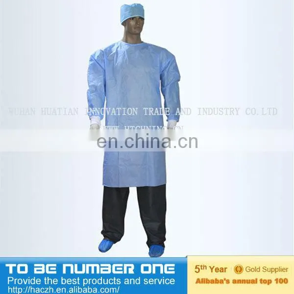 White Cotton Surgical Hospital Gown..surgical Gown Gloves.pp Disposable Surgical Gown