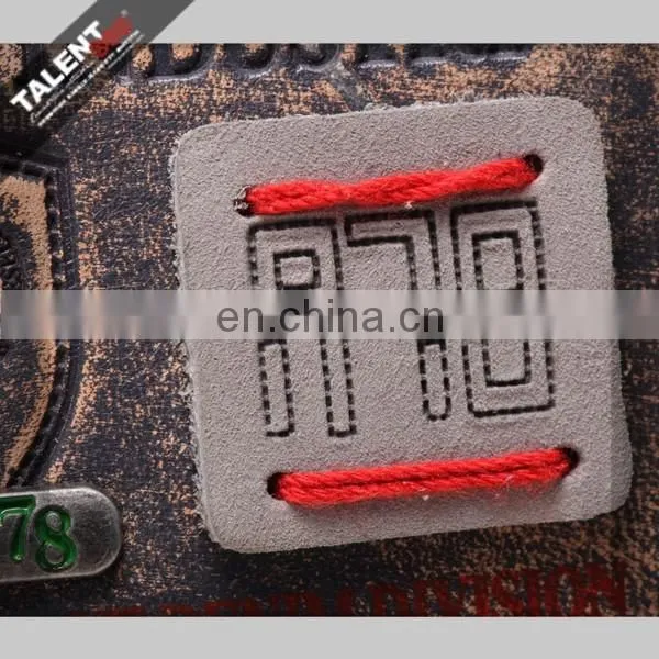 Free Design Fashion Logo Customized Special Metal Real Leather Badge Patch for Jeans photo-3