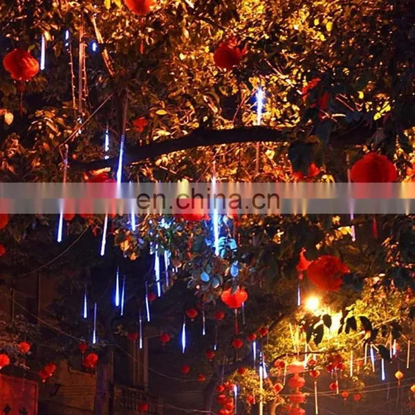 30cm 50cm 80cm of 8 Tubes Waterproof LED Meteor Shower Lights for Christmas Tree or Halloween Illumination photo-4