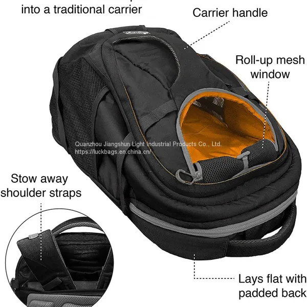 Waterproof Bottom Airline Approved Dog Cat Carrier Bag Folding Pet Backpack photo-4