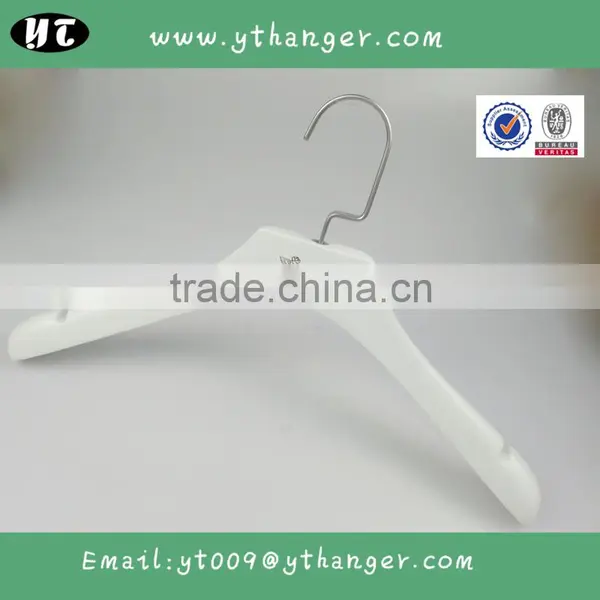 HA7069 White Printed Wood Hanger Women Dress Hanger for Clothes Store photo-3