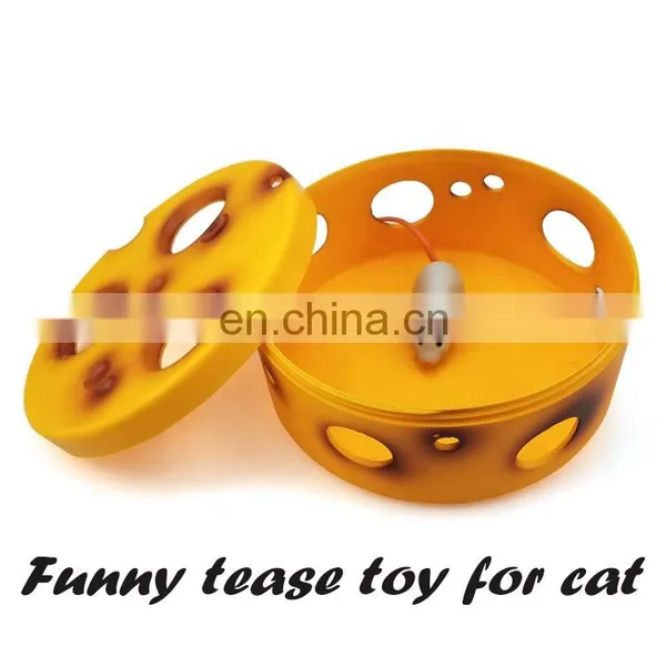 Cat Play Toy Cheese Box With Electric Mouse Cat Funny Teaser Toy Mouse Toy photo-4