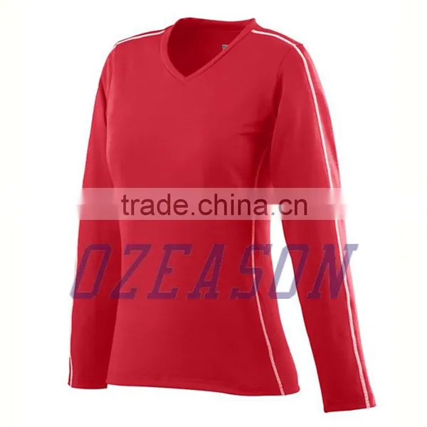 Newest Volleyball Uniform Designs for Women, Custom Long Sleeve Volleyball Jersey Supplier's Choice photo-2
