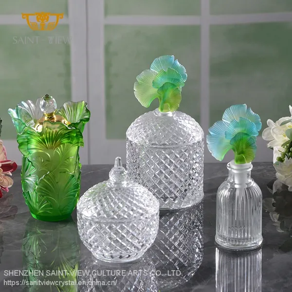 2022 Ramadan New Wholesale Bakhoor Burner Luxury Perfume Bottle Crystal Candy Jar photo-3