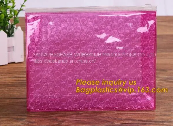 Hot Metallic Colorful Bagease Packaging Zipper Bubble Bag For Cosmetic Packaging,k Bubble Bags Are Made of PET/CP photo-3