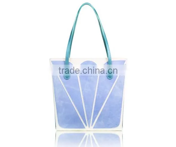 Oringal Designer New Brand Genuine Real Cow Leather Mix Cavans Butterfly Single Shoulder Bags Handles Handbag for Women photo-4