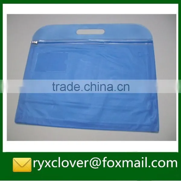 Zipper Closure PP Plastic Stationery A4 Paper File Holder Bag photo-5