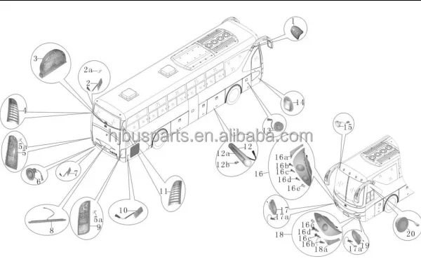Heavy Duty Vehicle Parts Auto Spare Parts Electric Bus Headlight Bus Body Parts Auto Led Lighting System photo-6