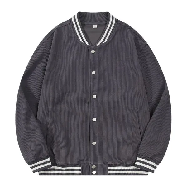 Corduroy Fashion Color Casual Sports Windproof Men's Long Sleeves Loose Jacket photo-6