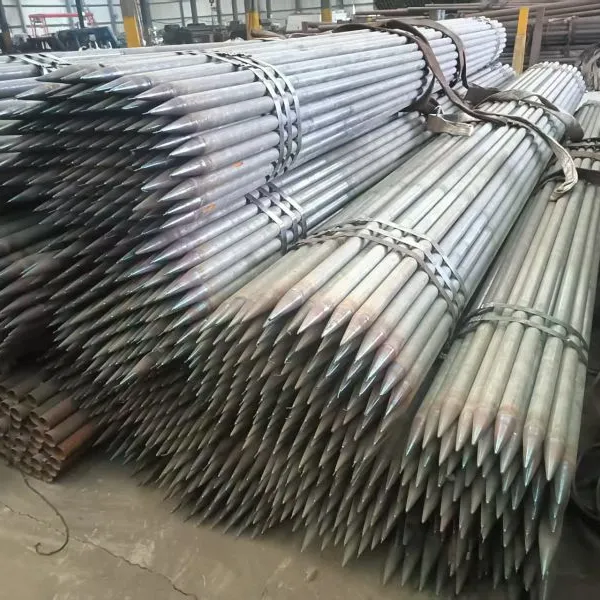 Hot Rolled Advanced Small Conduit Soil Nail Steel Pipe 108 Pointed Punched Grouting Pipe Slope Support Tunnel photo-3