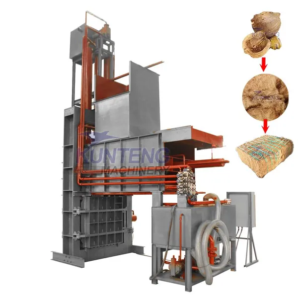 Coconut Shell Fiber Hydraulic Baler Waste Paper Box Plastic Bottle Vertical Baler EPC