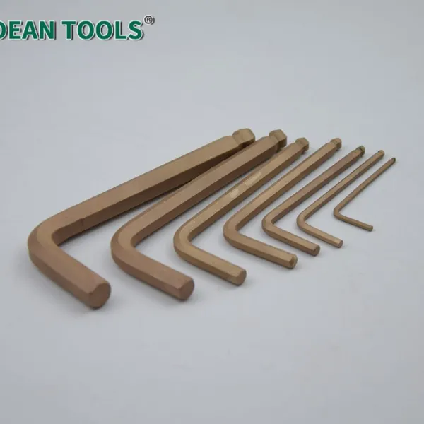 Non-Sparking Hex Key With Ball Wrench Set, 7-Piece, Beryllium Copper,Smooth Surface Finish, No Burrs photo-3