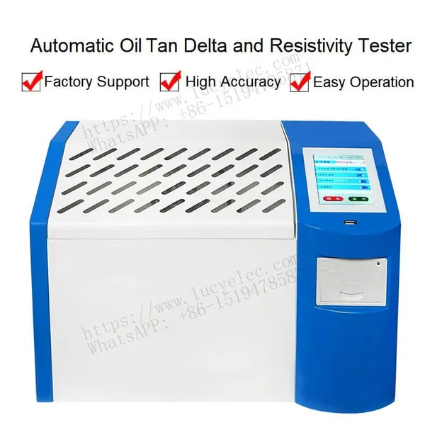 Lucyelec Oil Tan Delta Automatic Transformer Oil Dissipation Power Factor and Resistivity Tester