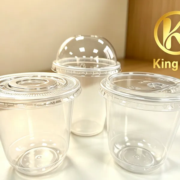 Compostable Bagasse Kraft Paper Hot Soup Bowl Cup With PP Lid for Takeaway photo-2