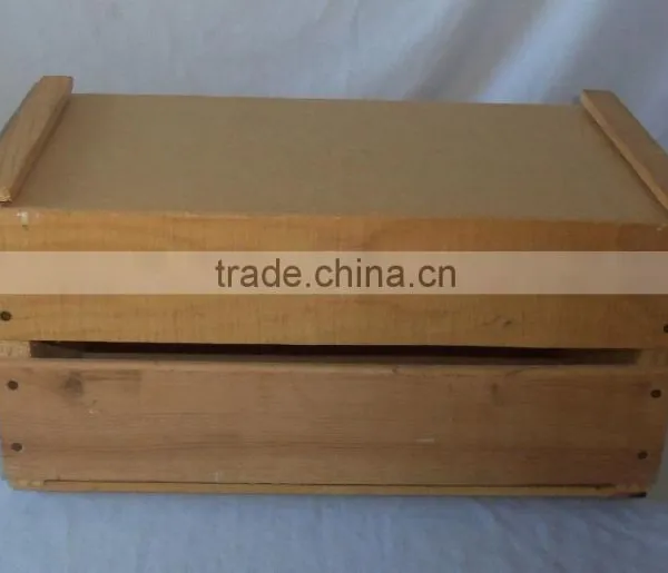 Wood Wooden Stemilt Fruit Food Storage Shipping Crate Box With Lid Container photo-3