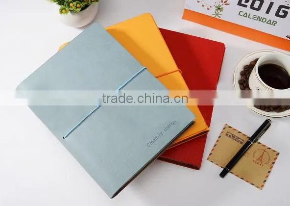 New Type Colorful A5 A6 PU Texture Notebook With Spring photo-2