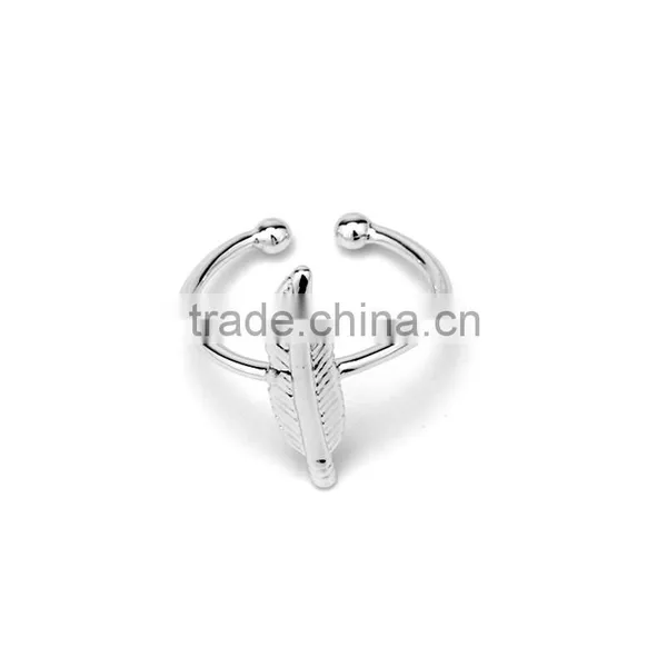 Chic Fashionabel Wholesale Jewelry Cheap Leaf Shape Silver Gold Filled Rings Quality Choice photo-2