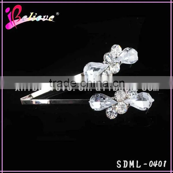Traditional Fashion Decorative Hair Pins Clear Rhinestone Hair Pins Girls Hair Pins photo-3