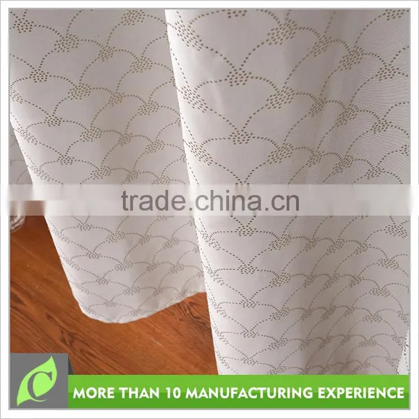 Ready Made Curtain Supplier Polyester Luxury White Blackout Curtain photo-4