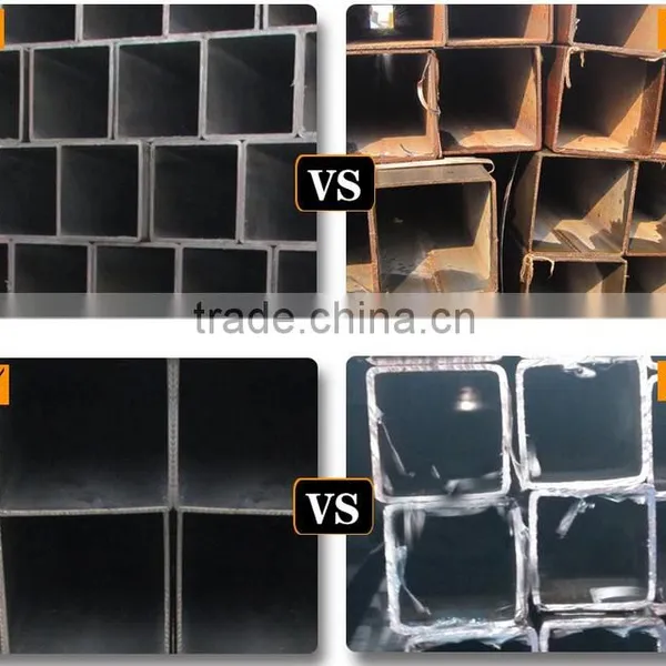 MS ERW Black Square And Rectangular Hollow Section Pipes/40x40 Steel Square Pipe