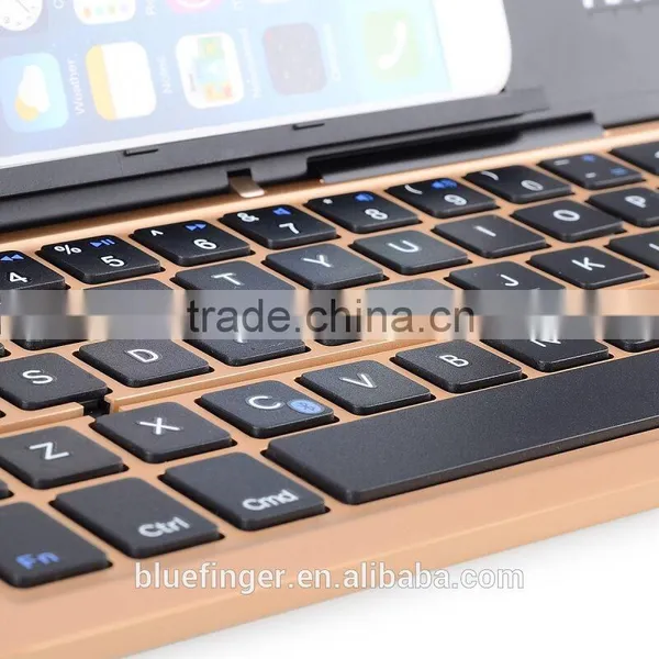 Factory Supply Aluminum Alloy ABS Tablets Foldable Bluetooth Keyboard for Tablets Support Win/IOS/Android photo-5