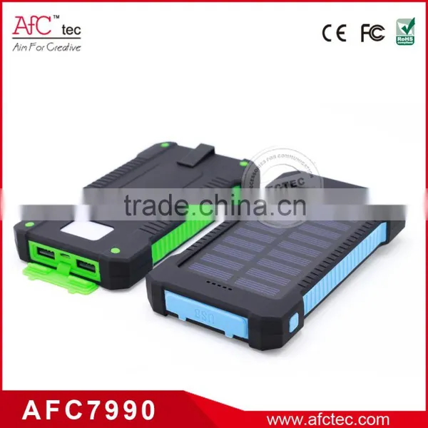 Outdoor Waterproof Emergency Logo Customized 8000mAh Usb Portable Solar Powerbank Charger photo-4